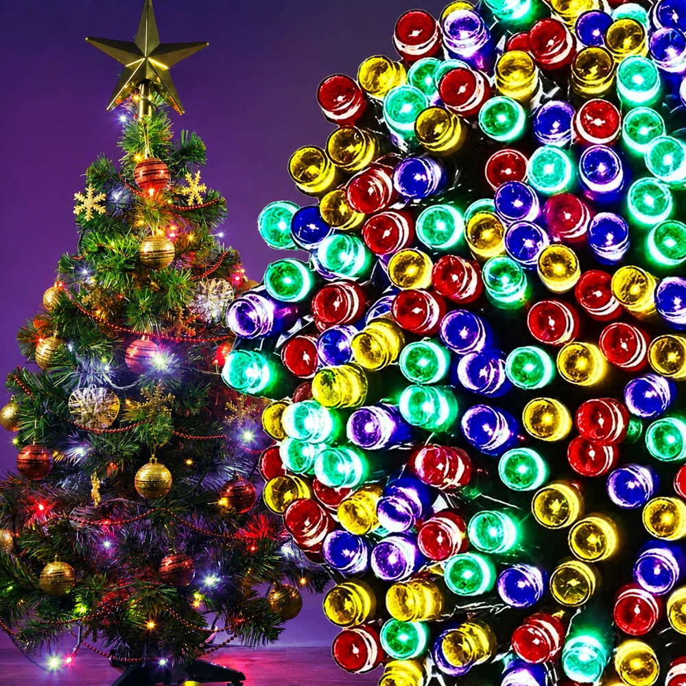 Realne Ceny Krzysztof Alchimionek Lampki Świąteczne 200 Led Choinkowe Dekoracyjne Sznur 20m Wielokolorowe RGB