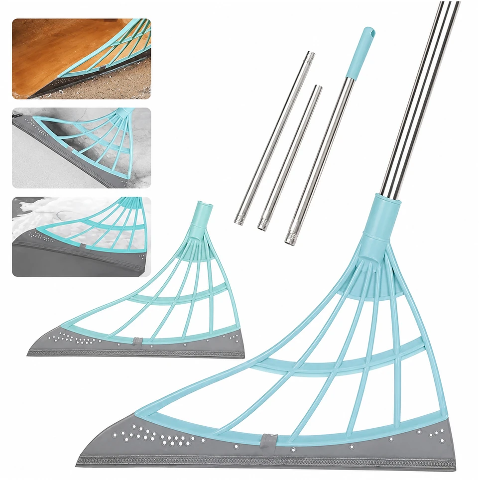 Realne Ceny Krzysztof Alchimionek Magiczna Szczotka Zmiotka Gumowa Silikonowa ze Ściągaczką Magicbroom 84 cm