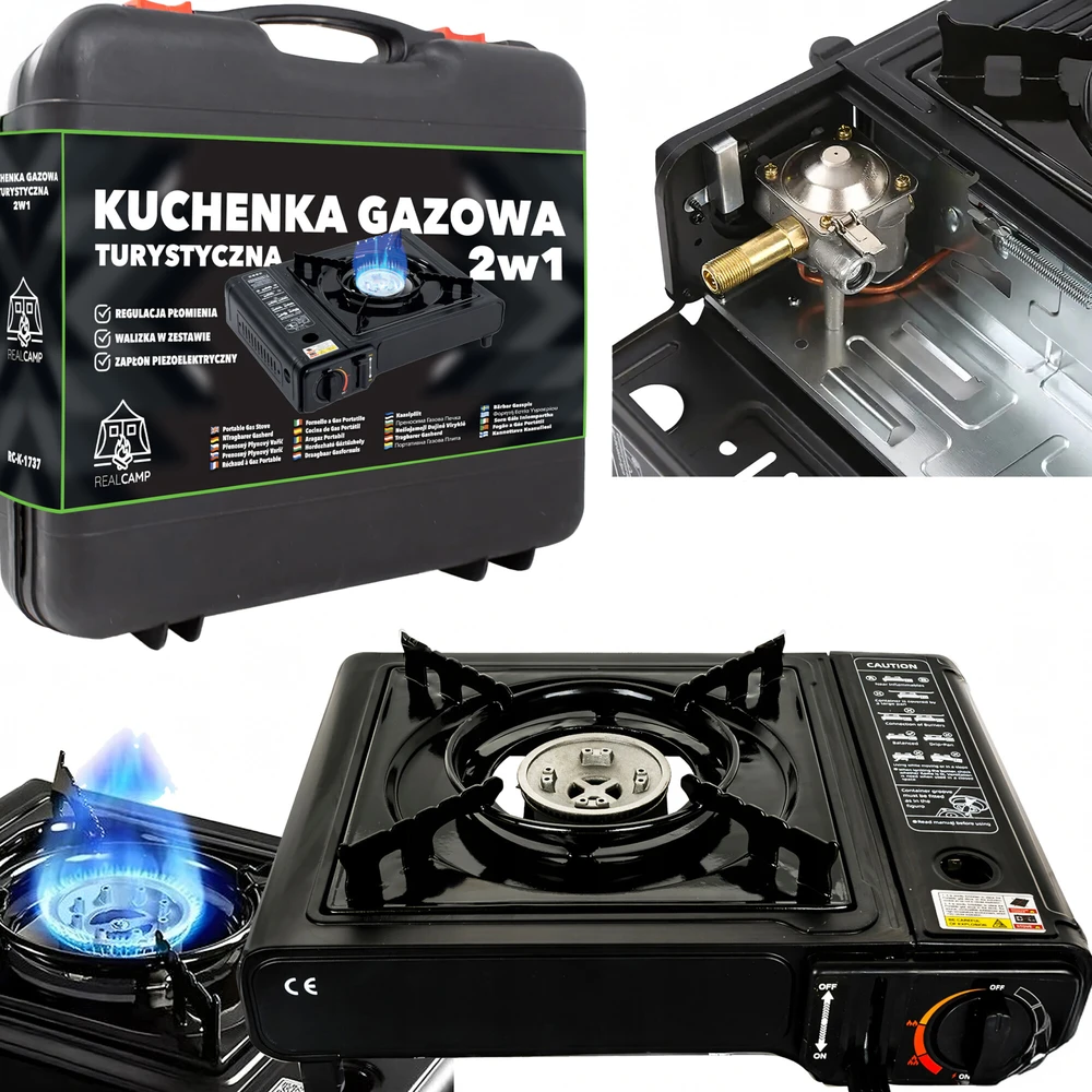 Realne Ceny Krzysztof Alchimionek 150x Kuchenka Turystyczna Dujinė Polowa Przenośna na Kartusze 2w1 w Walizce