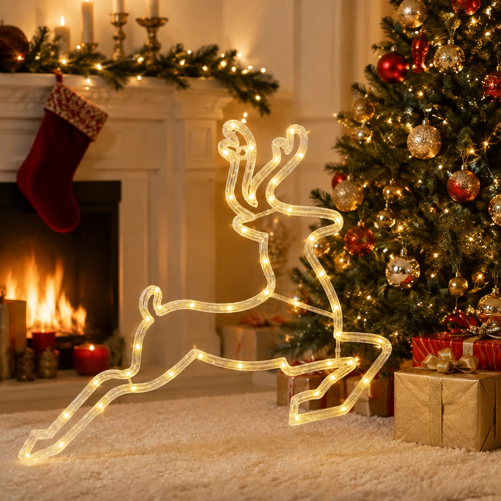 Realne Ceny Krzysztof Alchimionek Renifer Świąteczny 43 Led Baltas Ciepły Dekoracja Ozdoba Lampka 46cm Święta