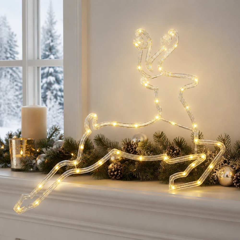 Realne Ceny Krzysztof Alchimionek Renifer Świąteczny 43 Led Baltas Ciepły Dekoracja Ozdoba Lampka 46cm Święta