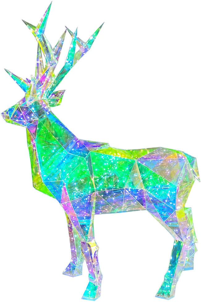 Realne Ceny Krzysztof Alchimionek Renifer LED holograficzny 3d świąteczny geometryczny sodo ozdoba 90cm
