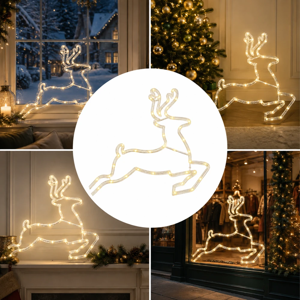 Realne Ceny Krzysztof Alchimionek Renifer Świąteczny 43 Led Baltas Ciepły Dekoracja Ozdoba Lampka 46cm Święta