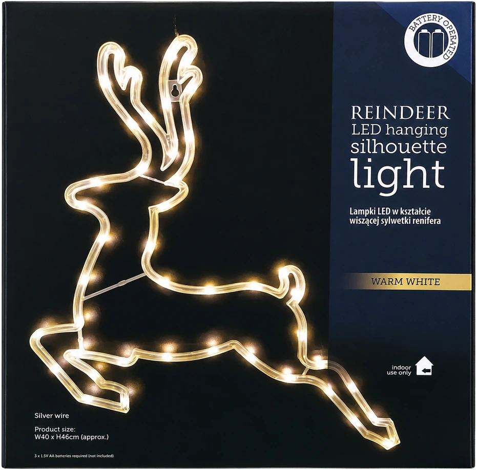 Realne Ceny Krzysztof Alchimionek Renifer Świąteczny 43 Led Baltas Ciepły Dekoracja Ozdoba Lampka 46cm Święta