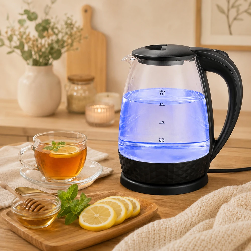 Realne Ceny Krzysztof Alchimionek Virdulys Elektrinė Szklany 1800W 1,8L Mocny Cichy Plienas Bezprzewodowy