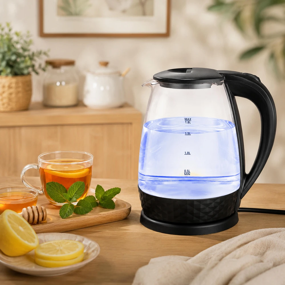 Realne Ceny Krzysztof Alchimionek Virdulys Elektrinė Szklany 1800W 1,8L Mocny Cichy Plienas Bezprzewodowy