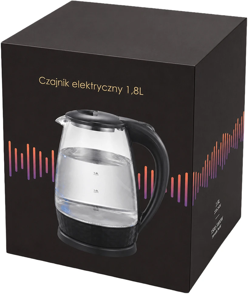 Realne Ceny Krzysztof Alchimionek Virdulys Elektrinė Szklany 1800W 1,8L Mocny Cichy Plienas Bezprzewodowy