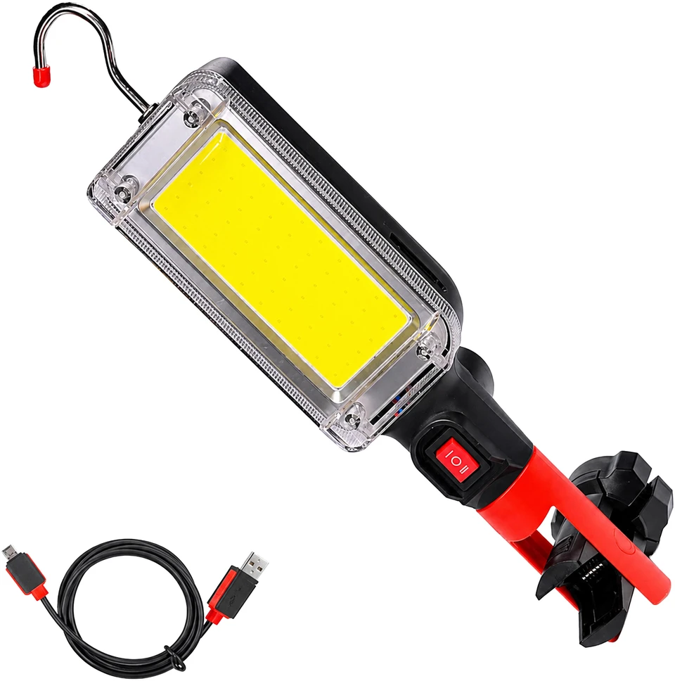 Realne Ceny Krzysztof Alchimionek Žibintuvėlis Lampa Warsztatowa Kanałowa Led su Hakiem Magnesem 700 Lm 20 W Mocna