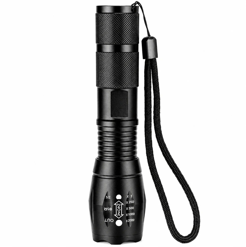 Realne Ceny Krzysztof Alchimionek Žibintuvėlis Taktyczna Led T6 Wodoodporna Wojskowa 10W 200Lm Mocna Zoom 300m