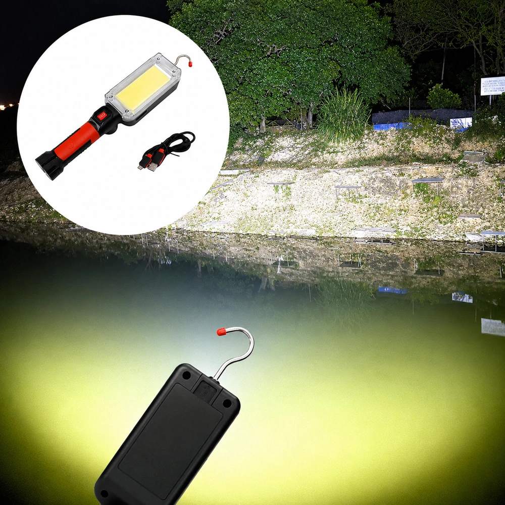 Realne Ceny Krzysztof Alchimionek Žibintuvėlis Lampa Warsztatowa Kanałowa Led su Hakiem Magnesem 700 Lm 20 W Mocna