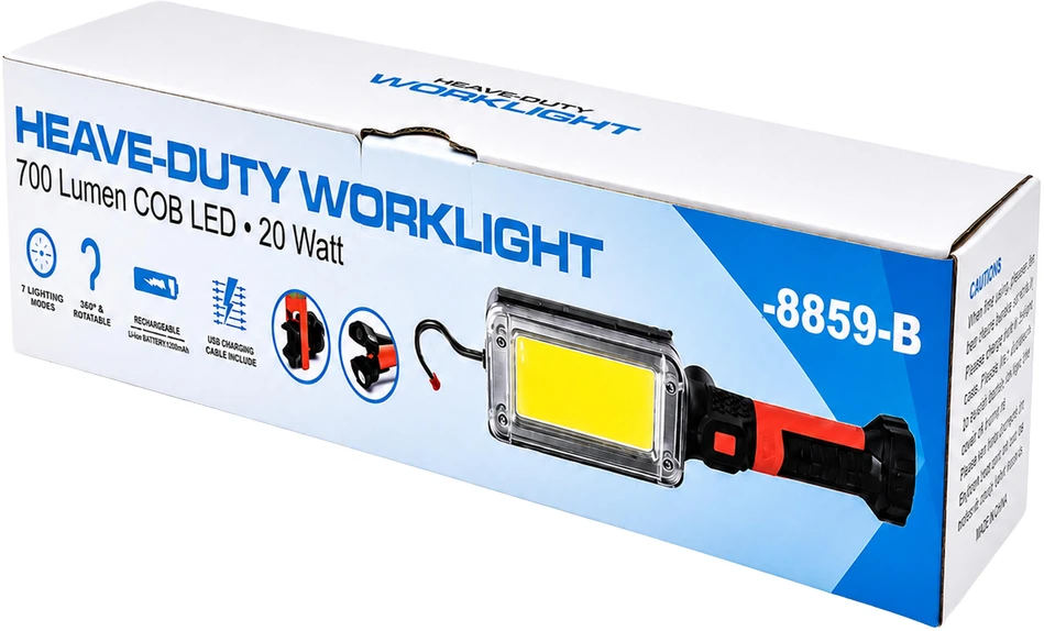 Realne Ceny Krzysztof Alchimionek Žibintuvėlis Lampa Warsztatowa Kanałowa Led su Hakiem Magnesem 700 Lm 20 W Mocna
