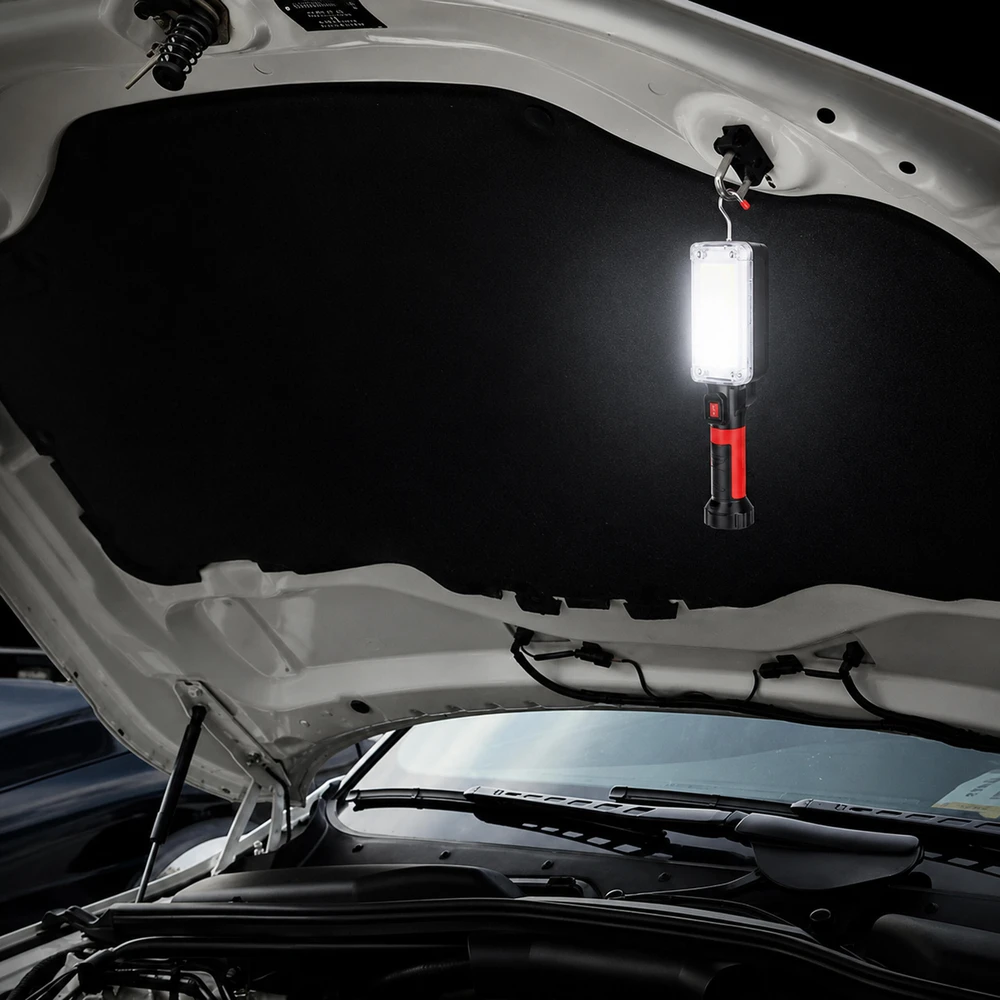 Realne Ceny Krzysztof Alchimionek Žibintuvėlis Lampa Warsztatowa Kanałowa Led su Hakiem Magnesem 700 Lm 20 W Mocna