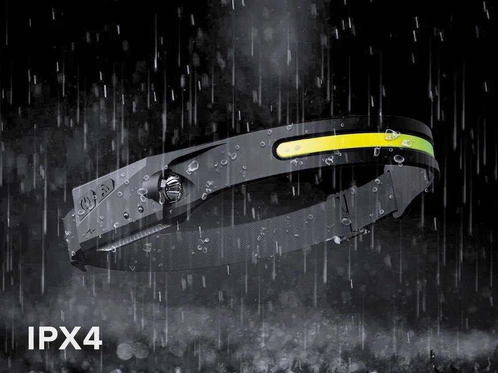 Rebel Įkraunamas priekinis žibintas (5W COB + 3W LED) - galvos juosta