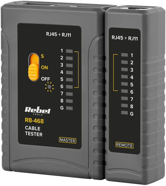 RJ11 / RJ45 kabelių testeris - Rebel RB-468