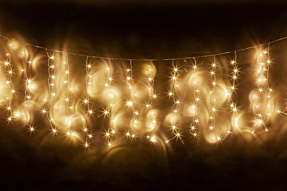 Rebel Šviesos užuolaida 5m (330LED), šilta balta spalva, IP44