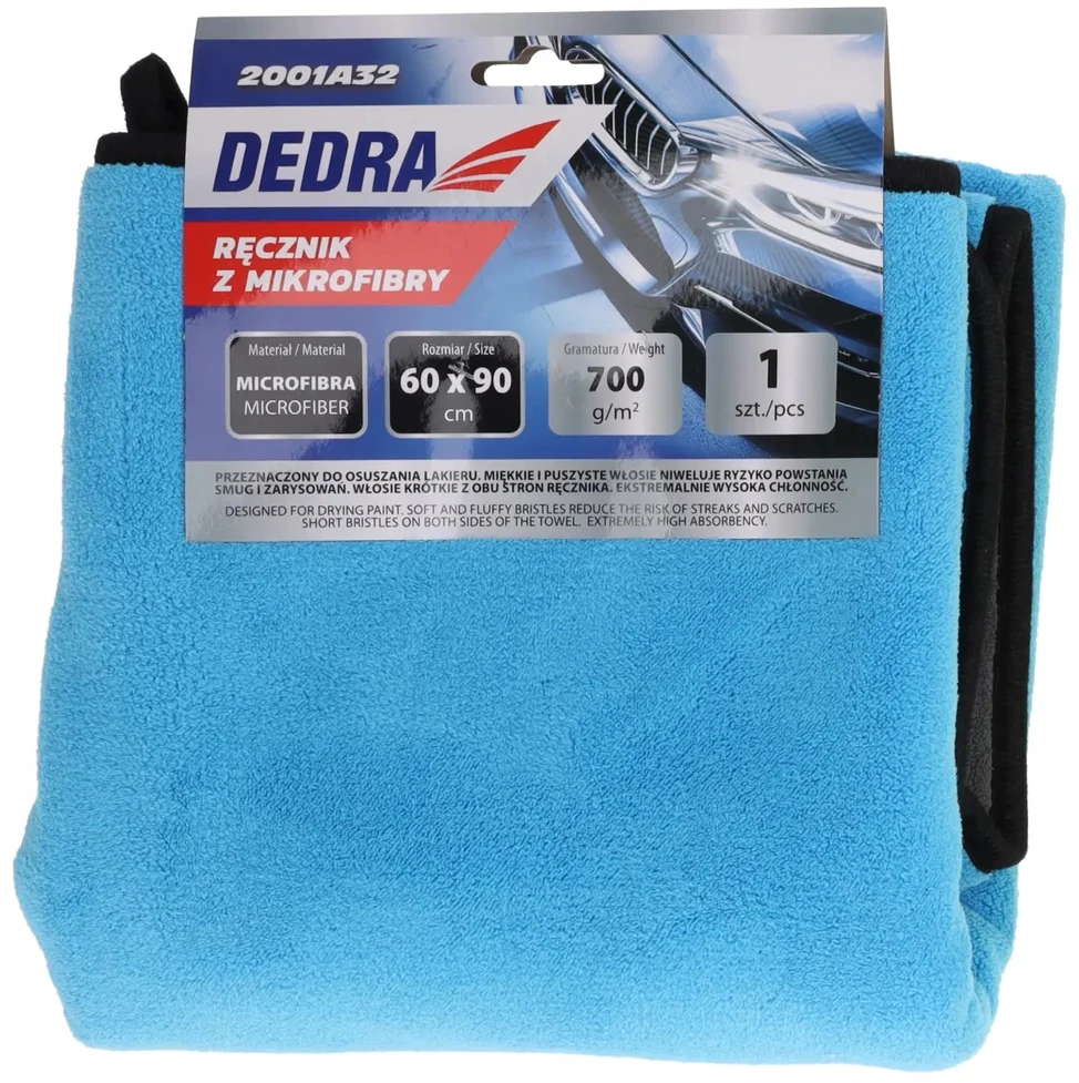 Dedra Ręcznik Mikropluošto rankšluostis automobiliui džiovinti 60x90cm, 700g/m2