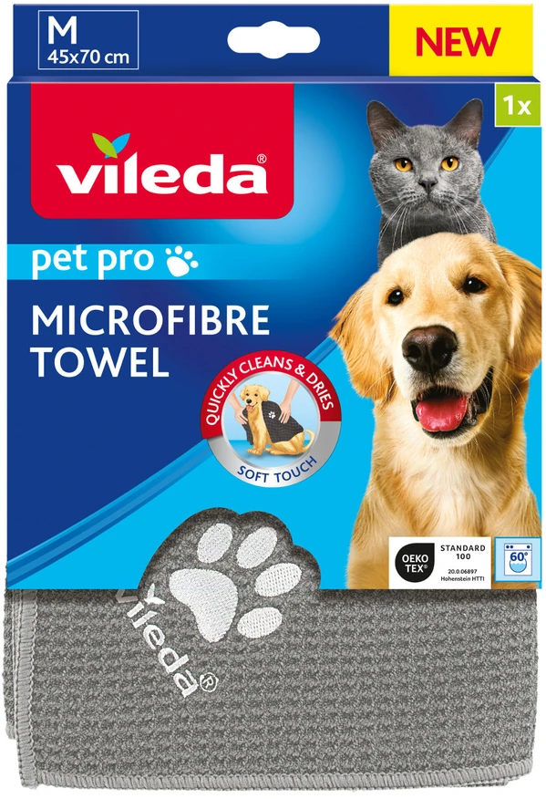 Mikropluošto rankšluostis gyvūnams VILEDA PET PRO, M dydis