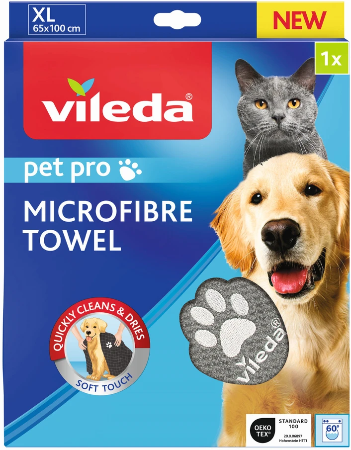 Mikropluošto rankšluostis gyvūnams VILEDA PET PRO, XL dydis