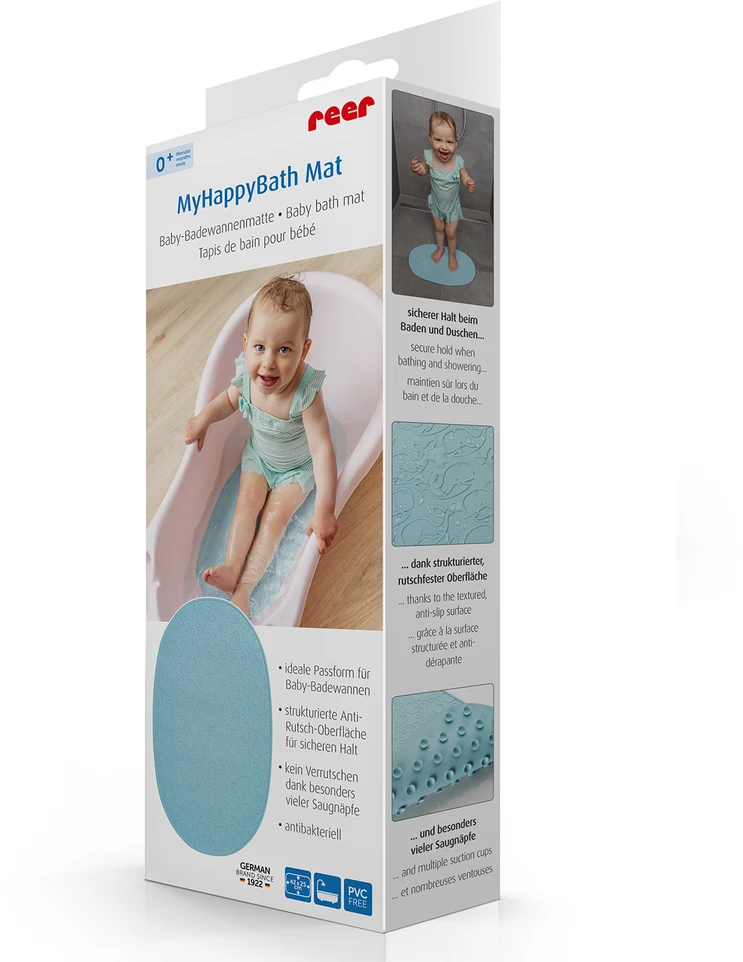 Reer - MyHappyBath kūdikio vonios kilimėlis - mėlynas - 42 x 25 cm