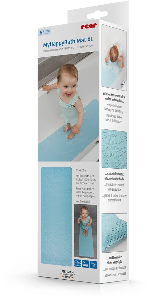 Reer - MyHappyBath Mat XL vonios kilimėlis - mėlynas - 97 x 36 cm