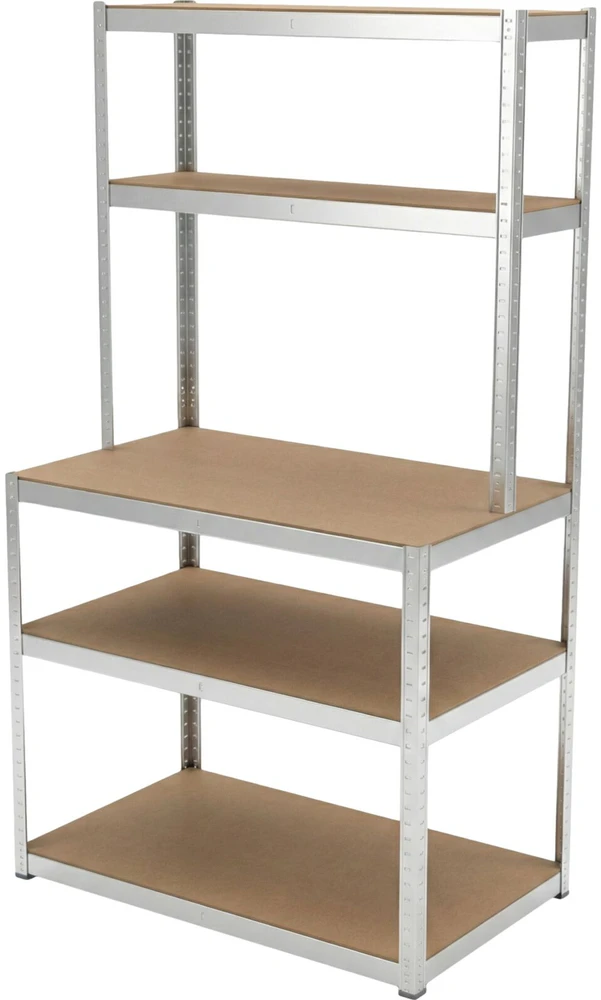 Regał Lentyna Lentyna su gofruotu stalviršiu, 5 lentynos, 180 × 100 × 60 × 30, 175 kg, ocy