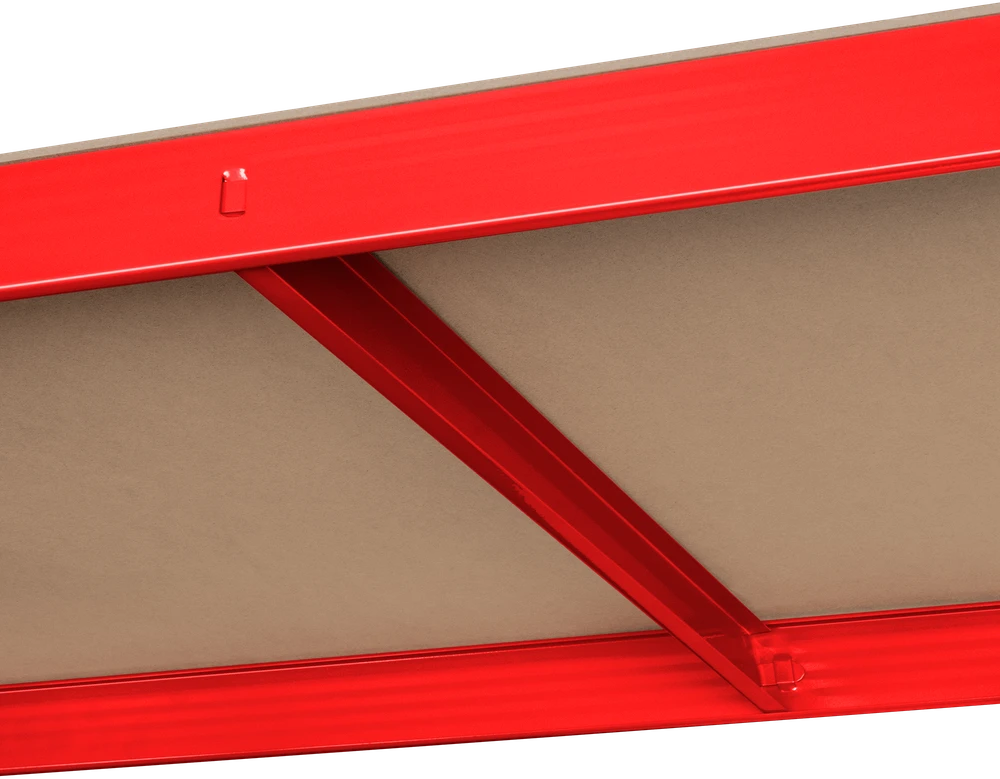 Metalinė sandėlio lentyna 180x90x40 raudona Rebel