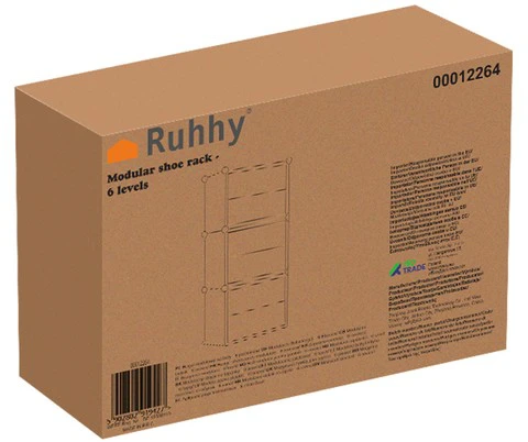 Ruhhy Modulinė batų lentyna – 6 lygių