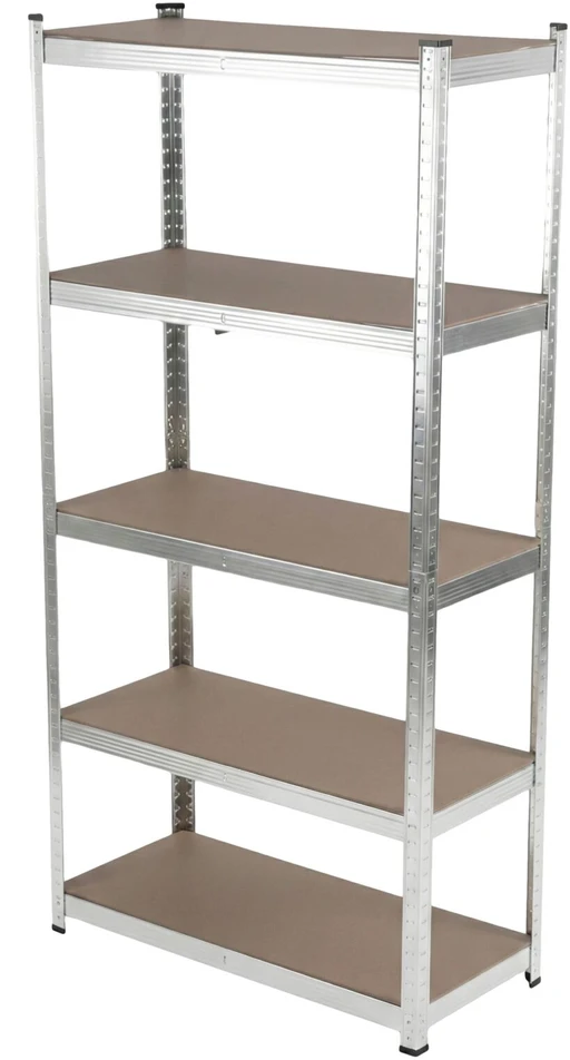 Regał Lentyna Presuojama metalinė lentyna, 5 lentynos, 1800 × 900 × 400 mm, 175 kg, cinkuota