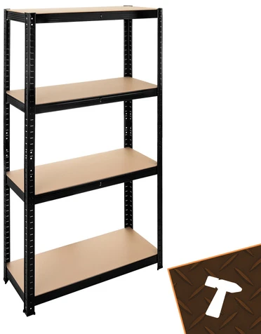Bigstren Lentyna sandėlis - juoda 150x75x30 Bigstreen