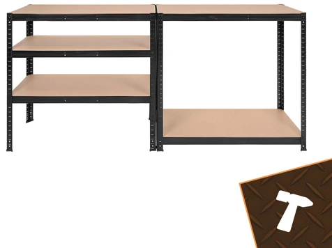 Iso Trade sandėliavimo lentyna - juodas 180x90x40 Bigstreen