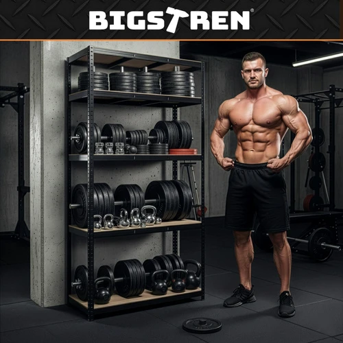 Iso Trade sandėliavimo lentyna - juodas 180x90x40 Bigstreen