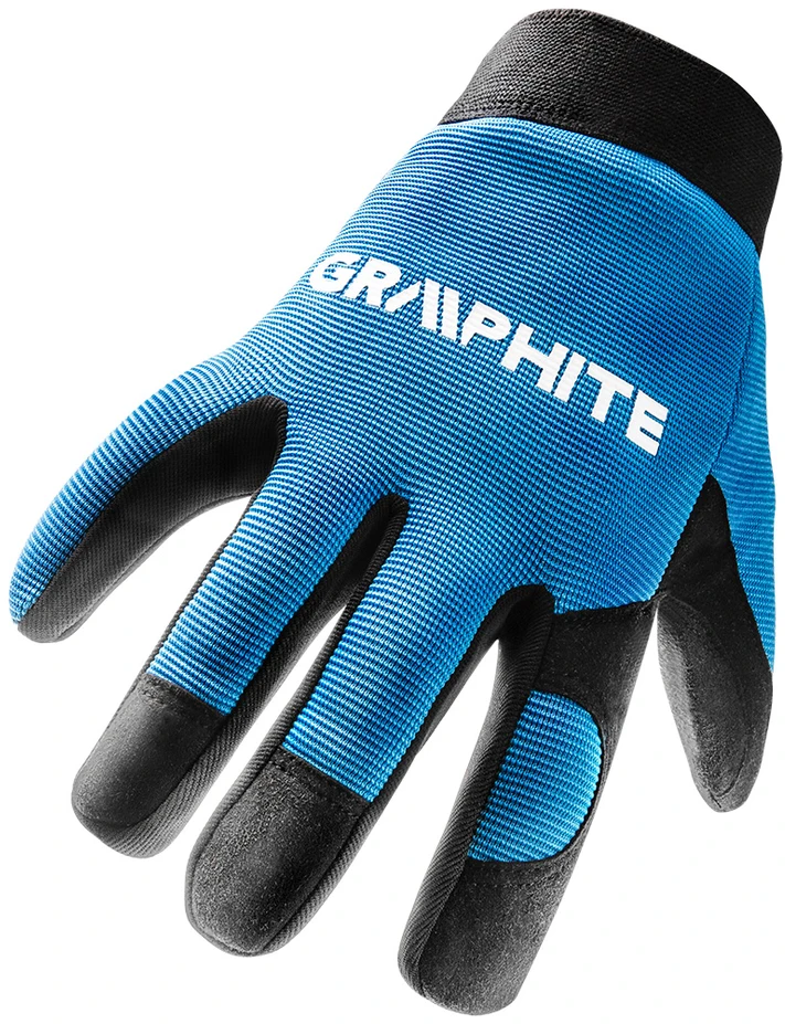 Graphite Rękawice 10 colių darbo pirštinės, sintetinė oda + elastingas audinys