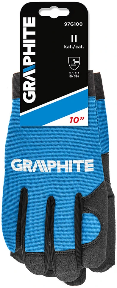Graphite Rękawice 10 colių darbo pirštinės, sintetinė oda + elastingas audinys