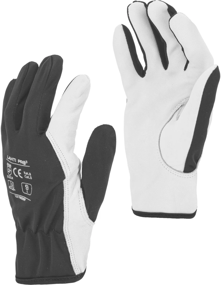 Lahti Pro Rękawice Juodos odinės pirštinės l272208p, 12 porų, "8", ce, Lahti