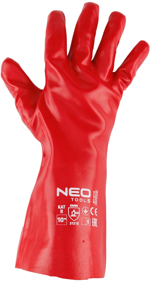 Rękawice PVC dengtos ilgos apsauginės pirštinės, 3121X, 10 dydis