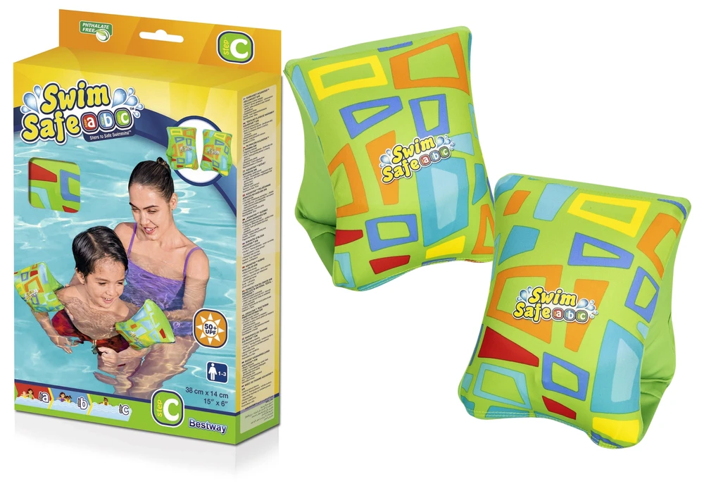Plaukimo rankovės Lean Toys Bestway, žalios, M/L