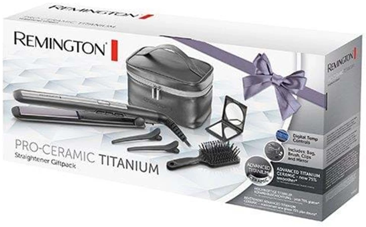 Remington Plaukų tiesintuvas | S5506GP Pro-Ceramic Titanium | Ceramic heating system | Ekranas Digital display | Temperature (min) 150 °C | Temperature (max) 230 °C | Dark Pilkas