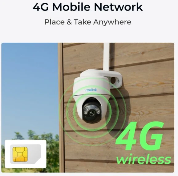 „Reolink – Go PT Plus“ (G430) 4G LTE lauko kamera su baterija – balta