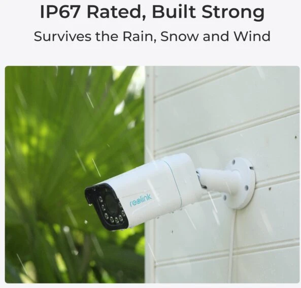 Reolink | 4K išmanioji PoE kamera su prožektoriumi ir spalvotu naktiniu matymu | P430 | Kulka | 8 MP | 2,7-13,5 mm | IP67 | H.265 | Micro SD, maks. 256 GB