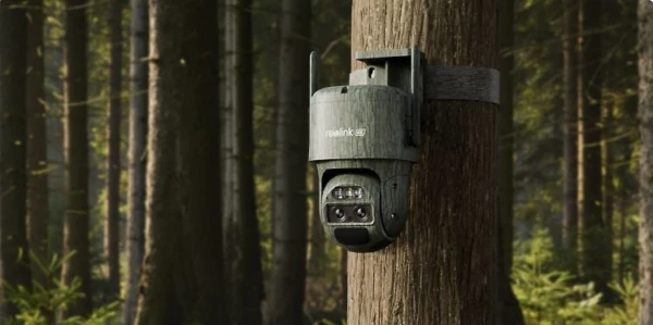 „Reolink“ – „TrackMix G770-C“ 4K laukinės gamtos PTZ kamera su baterija ir 4G ryšiu – maskuojantis
