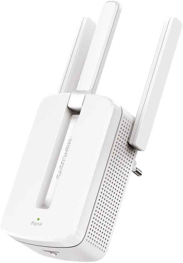 TP-Link „Mercusys“ | „Wi-Fi“ diapazono ilgintuvas | MW300RE | 802.11n | 2,4 GHz | 300 Mbit/s | be PoE | Antenos tipas: 3 išorinės
