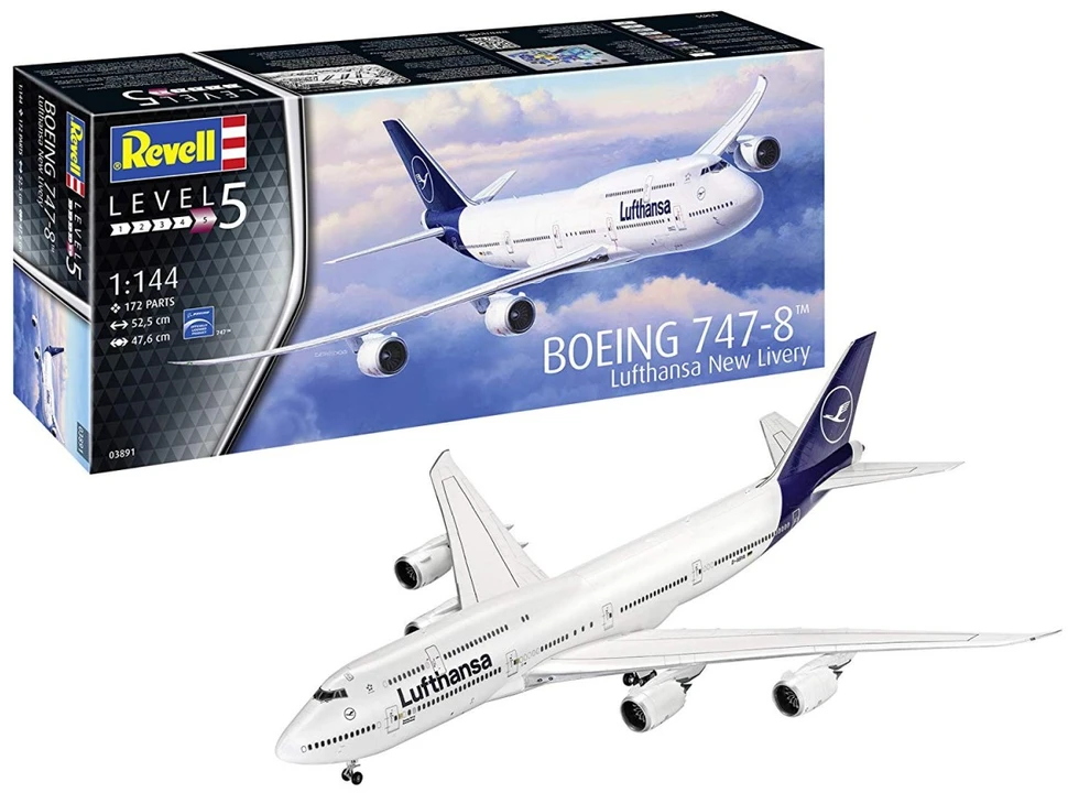 Revell – Boeing 747-8 Lufthansa „New Livery“, 1/144, 03891