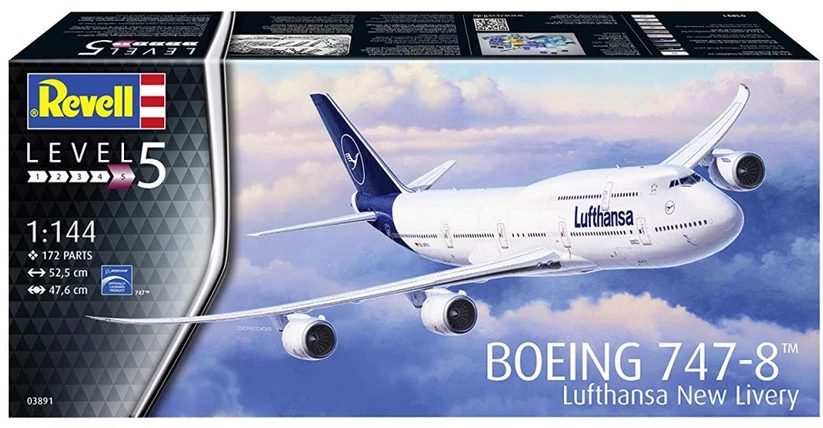 Revell – Boeing 747-8 Lufthansa „New Livery“, 1/144, 03891