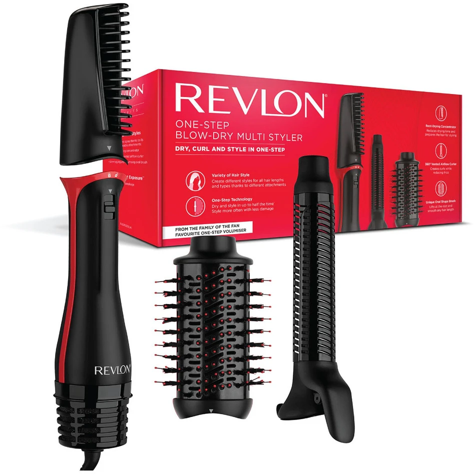 Plaukų formavimo įrenginys - Revlon RVDR5333E 1100 W Šiltai juoda, raudona