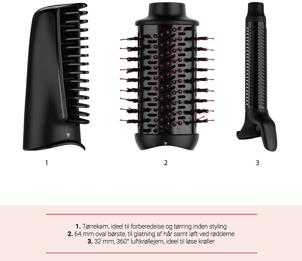 Plaukų formavimo įrenginys - Revlon RVDR5333E 1100 W Šiltai juoda, raudona
