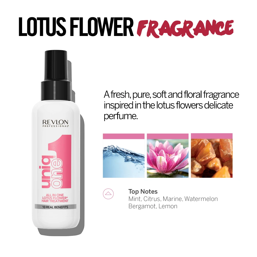Purškiama plaukų kaukė Revlon Uniq One All In One Lotus Flower Hair Treatment 150ml