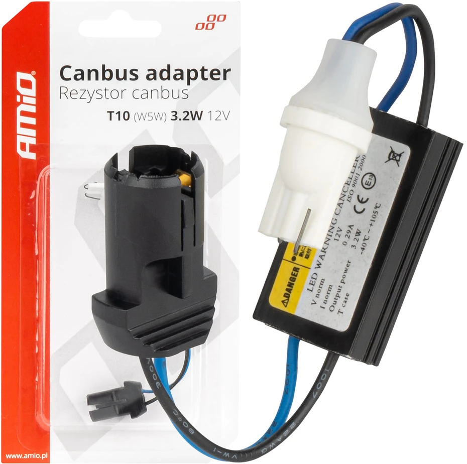„Canbus“ rezistorius LED lemputėms 12 V 3,2 W T10 W5 W amio-04087