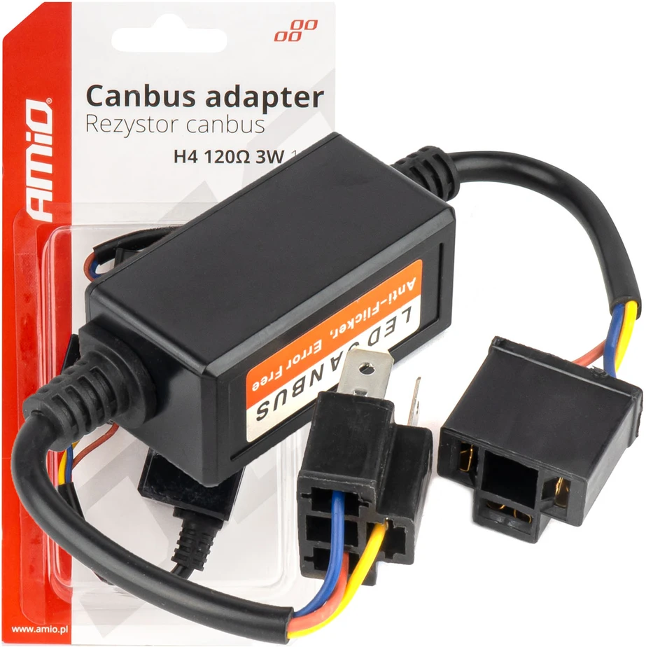 „Canbus“ rezistorius LED lemputėms 3 W 120 omų H4 amio-04127