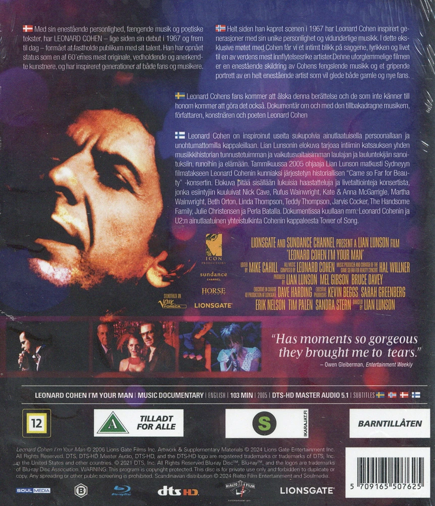 Rialto Aš tavo vyras – Leonardas Cohenas – BluRay