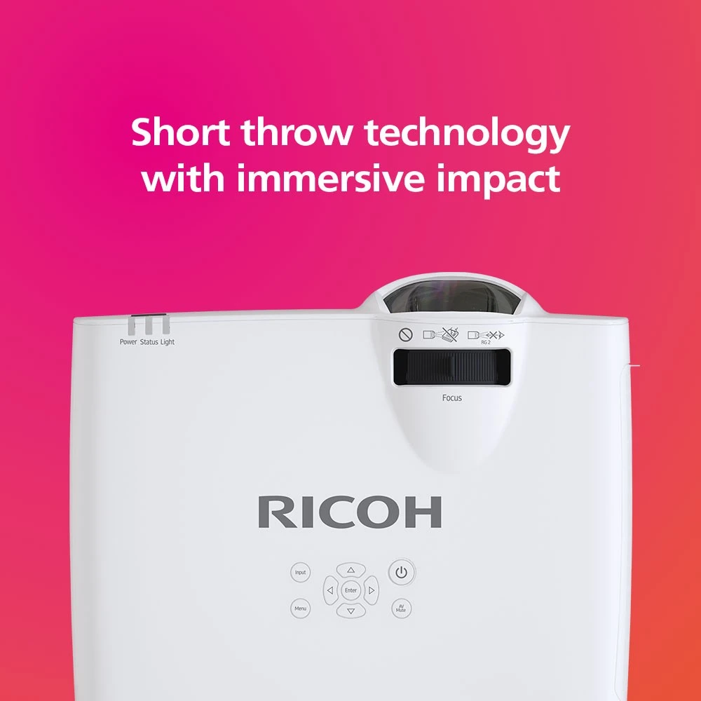 RICOH - Trumpojo nuotolio projektorius PJ WUL5A40ST 55-150'' (4500 liumenų)
